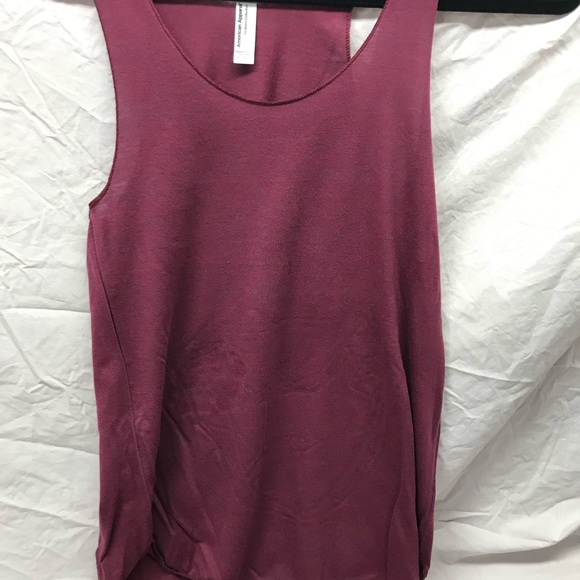 NEW 2 Pack American Apparel TriBlend Tri Blend Racerback Tank Cranberry  S & M - Picture 3 of 5